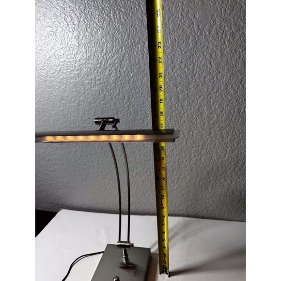 Adesso 5090-22 Esquire LED Desk Lamp 13-19in 9W Full Spectrum Brushed Steel Lamp - Picture 10 of 11